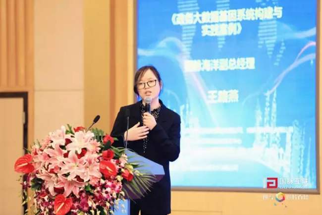玉祥集团海洋副总经理王路燕女士于4月21日在玉祥集团互联举办的“2017第二届政务大数据发展与合作研讨会暨数据母体产品发布会”上演讲